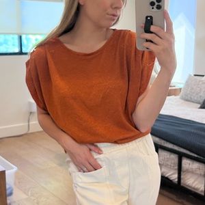 Burnt Orange Top – Mango (Size Small)